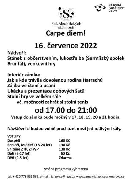 Užívejte dne na zámku v Janovicích