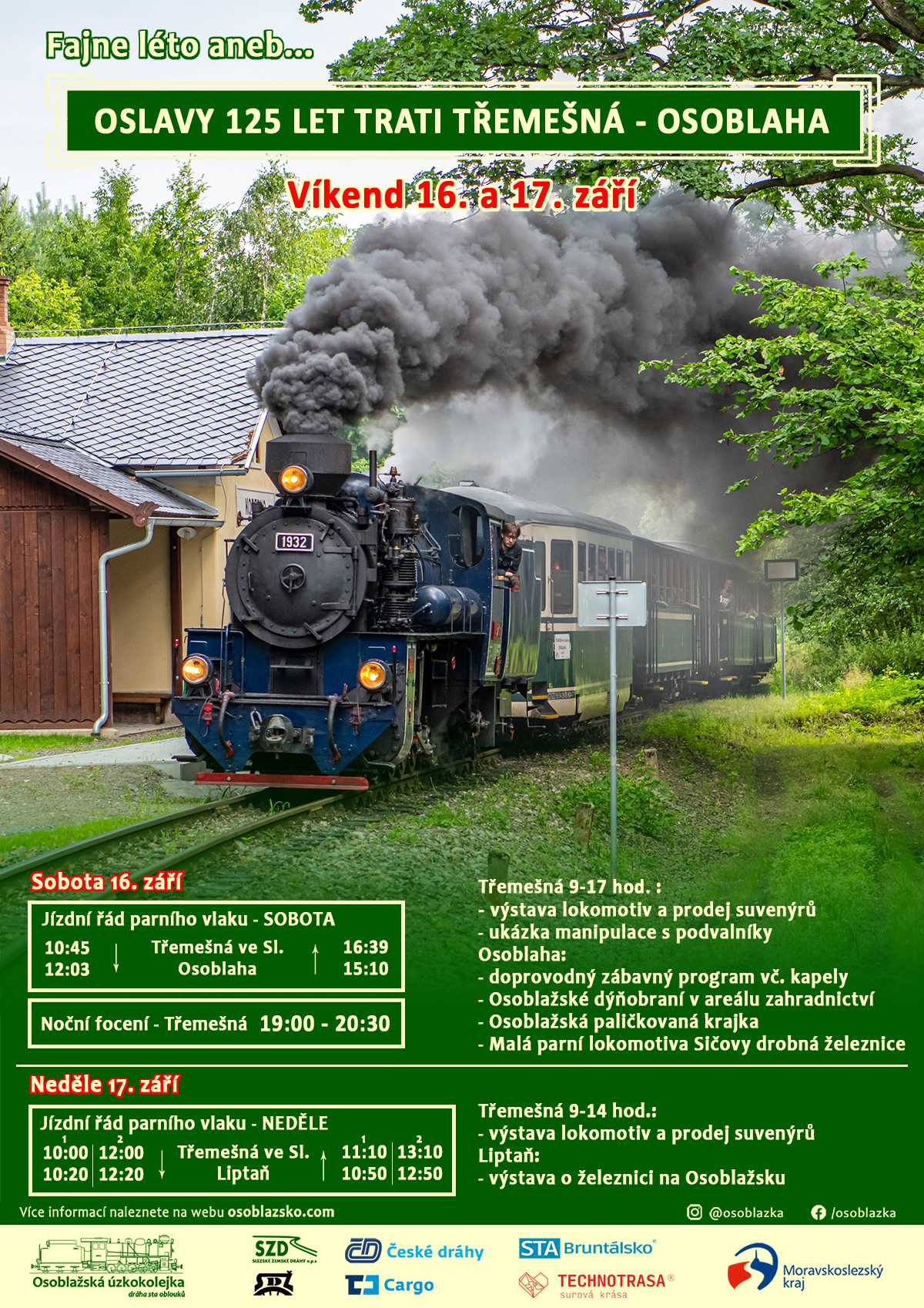 Osoblažská úzkokolejka oslaví 125 let