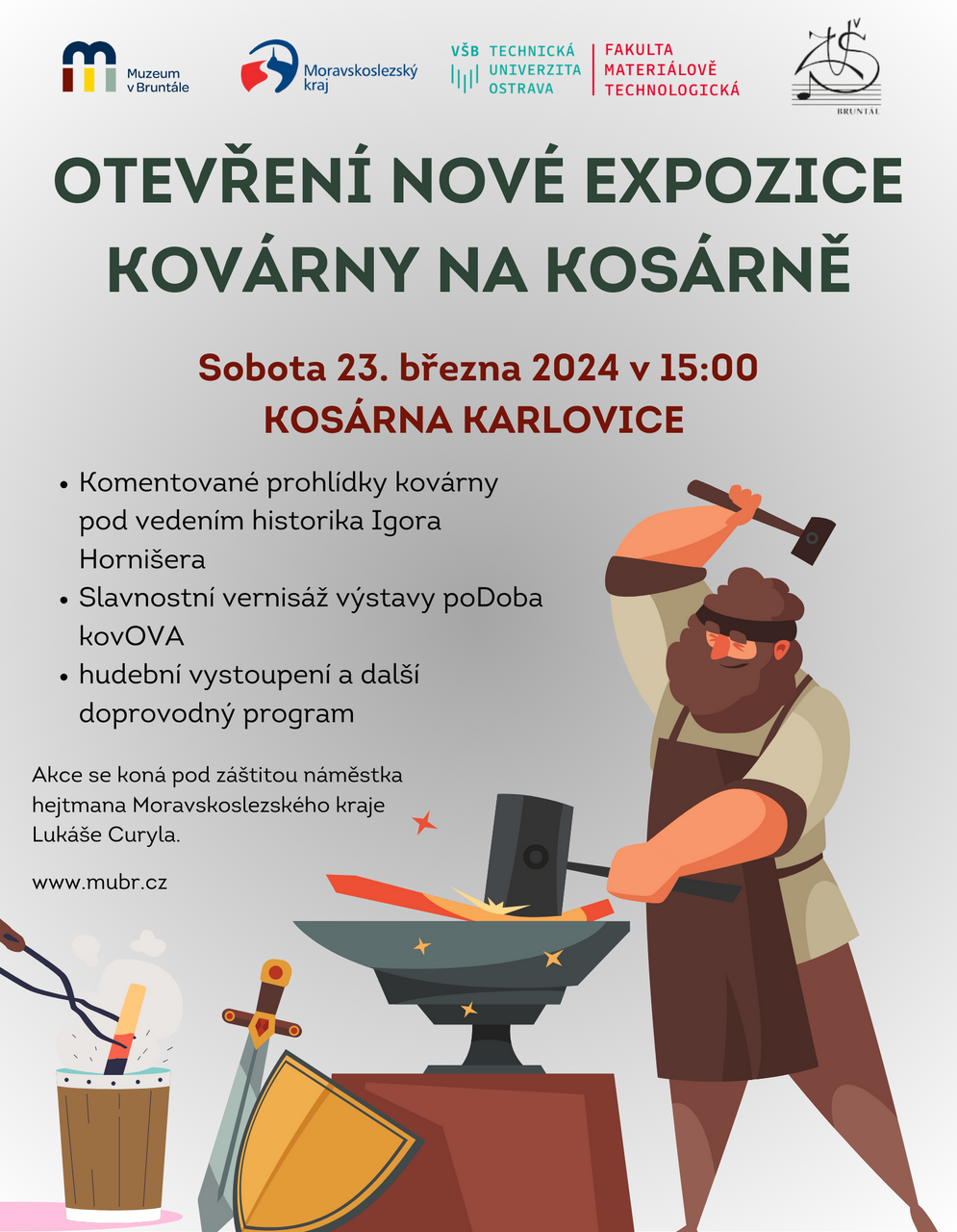 NA KOSÁRNĚ V KARLOVICÍCH ODHALÍ NOVOU EXPOZICI KOVÁRNY