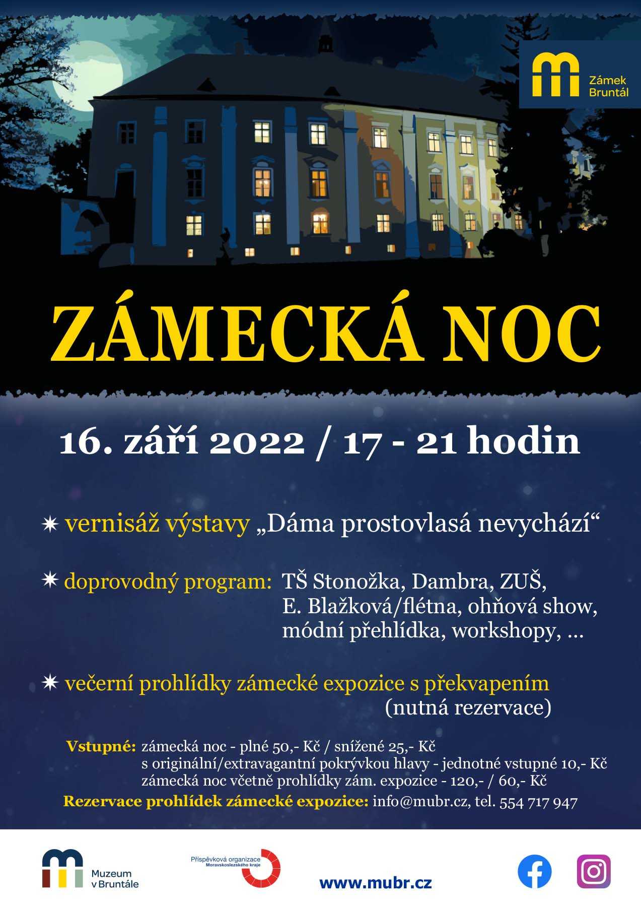 Zámecká noc na zámku Bruntál