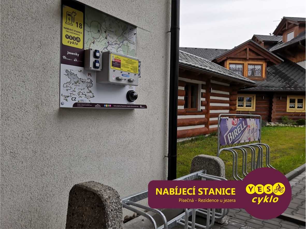 Nabíjecí stanice pro elektrokola - Rezidence u jezera