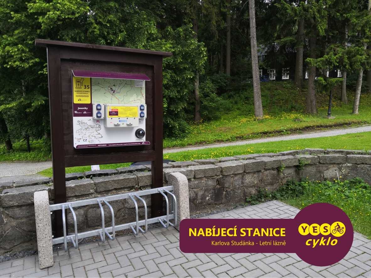 Nabíjecí stanice pro elektrokola - Karlova Studánka